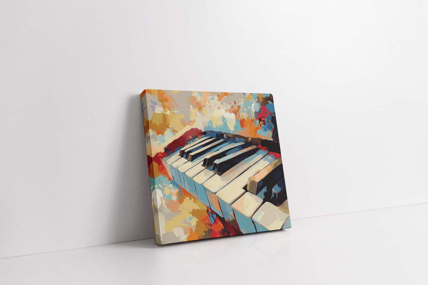 Colorful Abstract Piano Keys - Vibrant Canvas Art Print