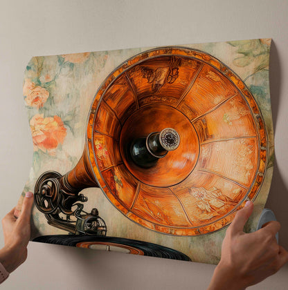 Vintage Gramophone Canvas Art - Retro Music Room Decor