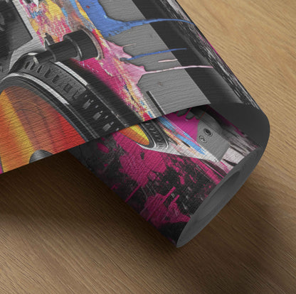 Custom Paint Splatter Turntable - Vibrant Functional Art Piece