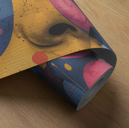 Vibrant Abstract Pop Art Portrait Print - Colorful Geometric Face