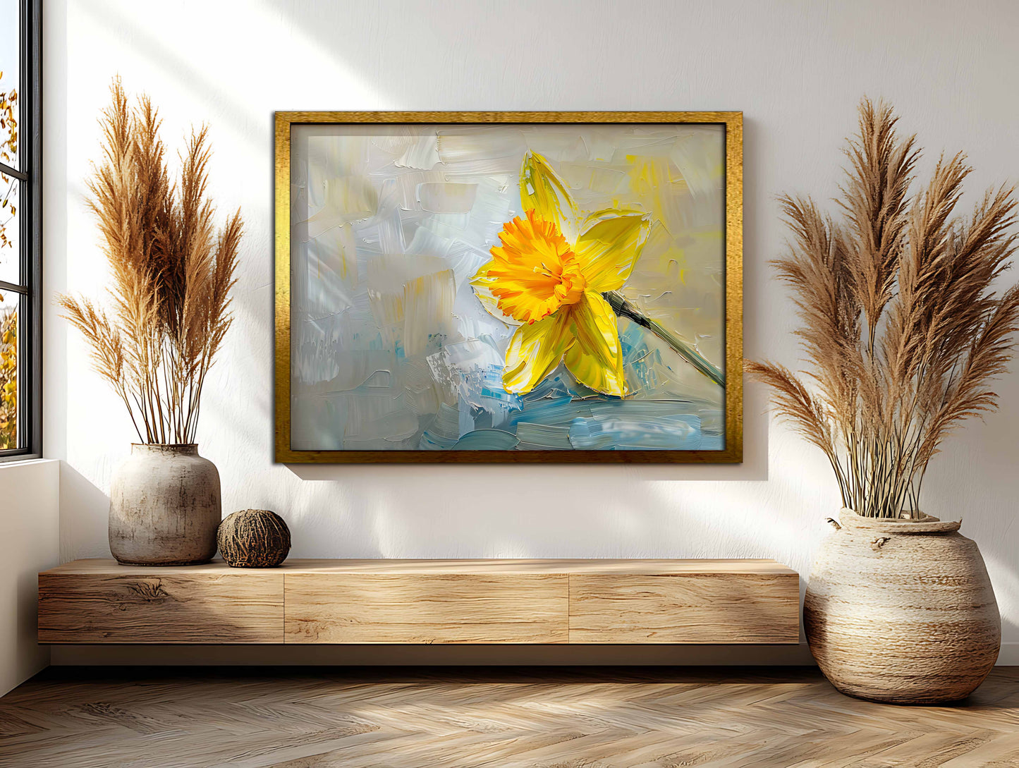 Spring Floral Wall Decor, Palette Knife Botanical Art