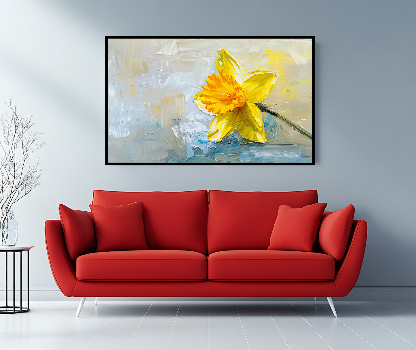 Spring Floral Wall Decor, Palette Knife Botanical Art