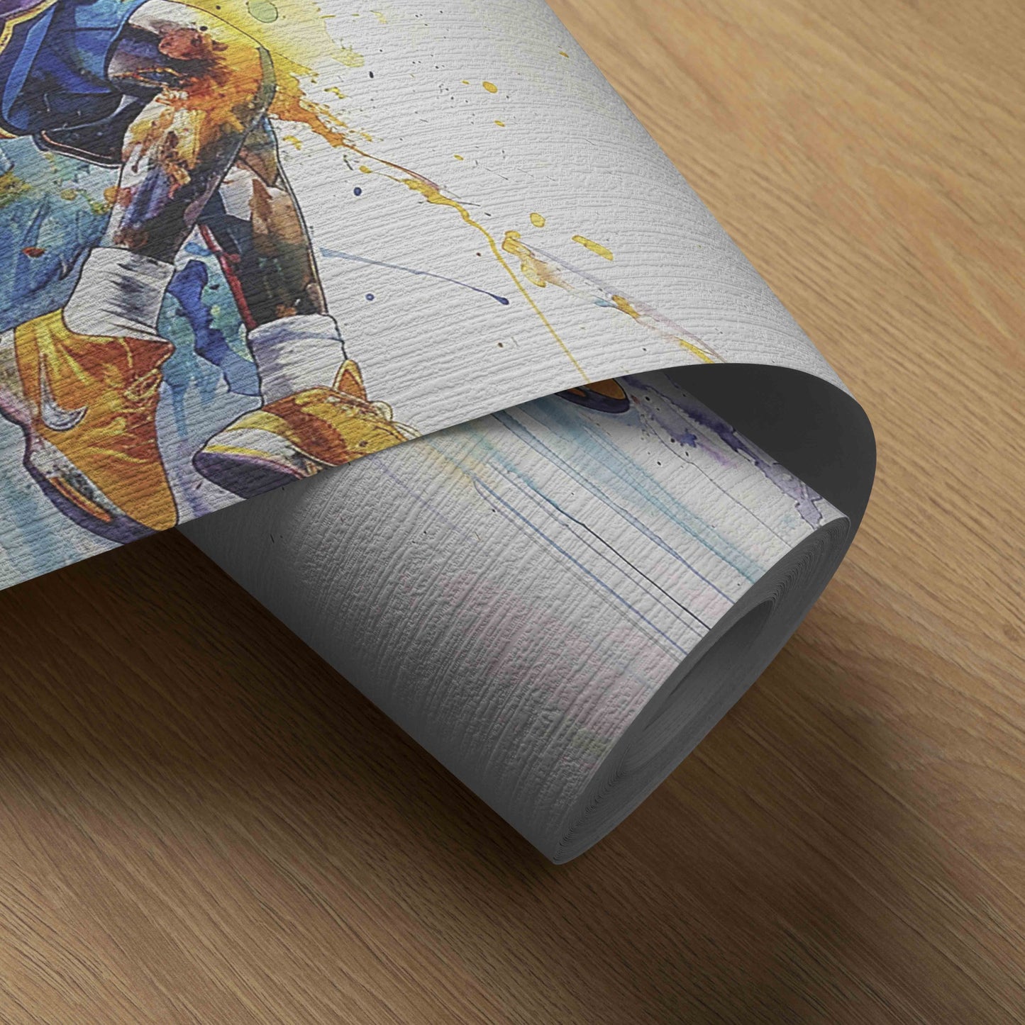 Kobe Bryant "In Motion" Dunk – Vibrant Watercolor Splatter Art Print