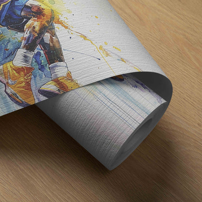Kobe Bryant "In Motion" Dunk – Vibrant Watercolor Splatter Art Print