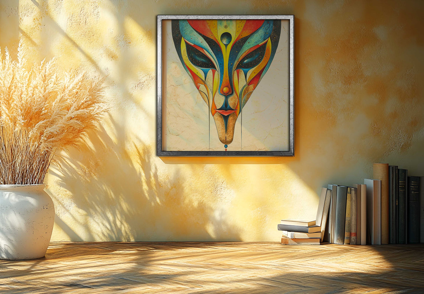 "Celestial Gaze" – Surreal Visionary Portrait Canvas Painting