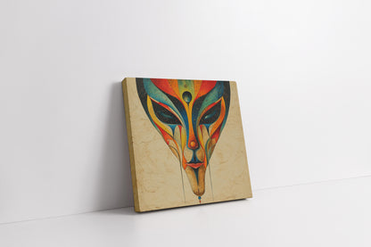 "Celestial Gaze" – Surreal Visionary Portrait Canvas Painting